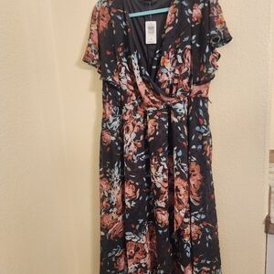 NWT TORRID  Floral Faux Wrap Dress